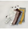 Baby Gender Neutral Bottoms Unisex Baby Tights High Waist Solid Color Cotton Pants Wholesale Infants Toddlers Casual Pants