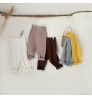 Baby Gender Neutral Bottoms Unisex Baby Tights High Waist Solid Color Cotton Pants Wholesale Infants Toddlers Casual Pants