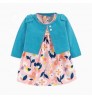 100% cotton infant skirt Long sleeve coat 2 pieces toddler clothing Featured cute baby girls party dresses