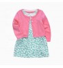 100% cotton infant skirt Long sleeve coat 2 pieces toddler clothing Featured cute baby girls party dresses