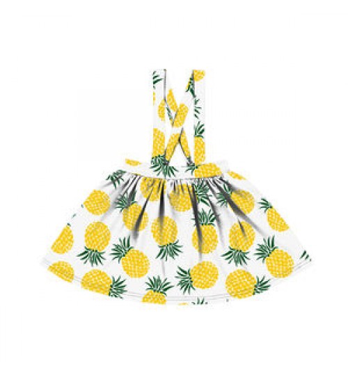 printed pineapple baby girls mini skirt cute baby suspender skirts wholesale new design baby skirt