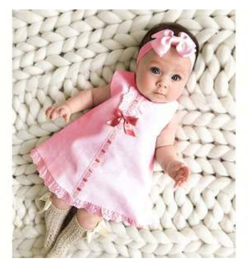 1166 Summer Newborn Toddler Baby Girls Clothing Tutu Dress Cotton Girls Sleeveless Princess Birthday Party Dress+Headbands 2PCS