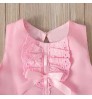1166 Summer Newborn Toddler Baby Girls Clothing Tutu Dress Cotton Girls Sleeveless Princess Birthday Party Dress+Headbands 2PCS