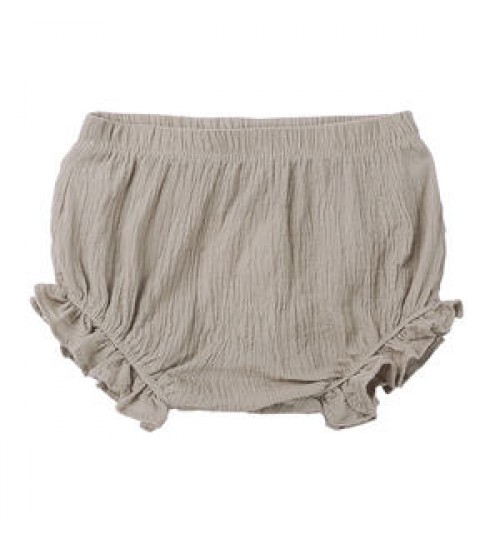 Summer new baby solid color cotton and linen triangle casual big PP baby shorts bloomers pants