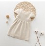 Wholesale Custom Super Soft 100% Organic Color Cotton No Dyeing Newborn Baby Girl Dresses