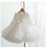 Long sleeve beautiful baby clothes new born baby girl 8 month princess chiffon dress with big bow