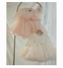Long sleeve beautiful baby clothes new born baby girl 8 month princess chiffon dress with big bow