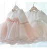 Long sleeve beautiful baby clothes new born baby girl 8 month princess chiffon dress with big bow