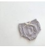 Comfortable wear cotton newborn baby short harem pants organic cotton baby lounge ruffle bloomer bummies