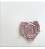 Comfortable wear cotton newborn baby short harem pants organic cotton baby lounge ruffle bloomer bummies