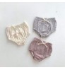 Comfortable wear cotton newborn baby short harem pants organic cotton baby lounge ruffle bloomer bummies