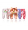 5 pieces set newborn infant random design cartoon print trousers wrap foot winter baby cotton pants