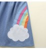 NEW newborn Fashion summer cute kid baby girl loose denim skirt rainbow cartoon print colorful skirts clothes girls Casual Skirt