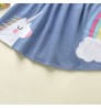 NEW newborn Fashion summer cute kid baby girl loose denim skirt rainbow cartoon print colorful skirts clothes girls Casual Skirt