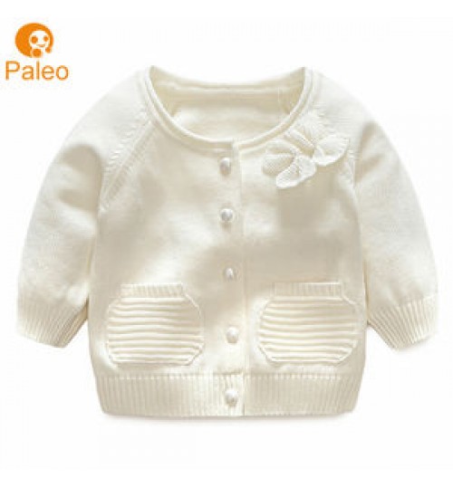 Baby Sweater Custom Factory Plain Blank Baby Solid Color Cardigan Sweater Simple Girl Knit Cardigan