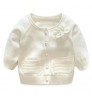 Baby Sweater Custom Factory Plain Blank Baby Solid Color Cardigan Sweater Simple Girl Knit Cardigan