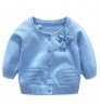 Baby Sweater Custom Factory Plain Blank Baby Solid Color Cardigan Sweater Simple Girl Knit Cardigan