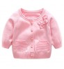 Baby Sweater Custom Factory Plain Blank Baby Solid Color Cardigan Sweater Simple Girl Knit Cardigan