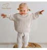 Baby Sweater 100% Organic Cotton Chunky Knits Sweaters For Baby Sustainable Kids Pullover Knit Yarn Toddler Crew Neck Baby Knitwear