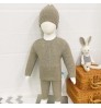Wholesale custom boutique baby clothes 3 piece set baby sweaters boy chunky crochet knit designs soft winter