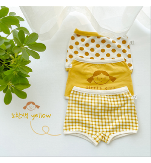 Wholesale Cute Cartoon Korean Style 3 Pieces Kids Underwear Set Cotton Child Briefs Baby Underwear For Girls