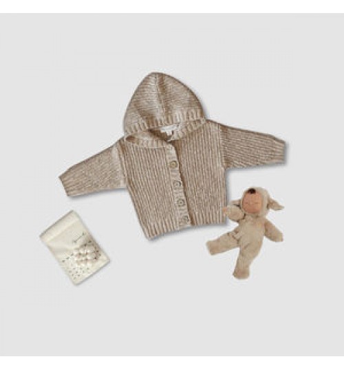 Winter Custom Crochet Knitting Solid Color Knit Unisex Baby Sweaters Cardigan Hoodie Sweater