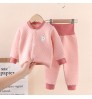 2021 Winter popular cotton-padded suit children's three-layer thermal underwear sets Baby 100% cotton long-sleeved pajamas suit