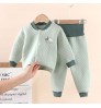 2021 Winter popular cotton-padded suit children's three-layer thermal underwear sets Baby 100% cotton long-sleeved pajamas suit