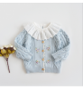 Factory Custom Wholesale baby sweater cotton hand made embroidery flower baby girl sweaters