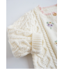 Factory Custom Wholesale baby sweater cotton hand made embroidery flower baby girl sweaters