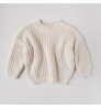 AW22 OEM Custom Boy Girls Baby Knitted Sweaters Children Jumper Warm Chunky Knit Ruffle Baby Sweater