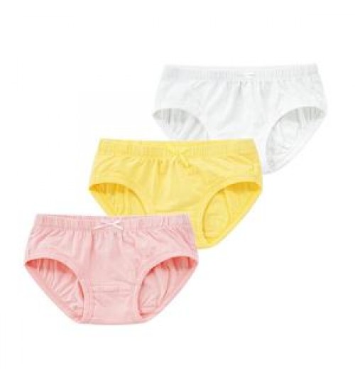 Factory wholesale custom breathable organic cotton baby girls' underwear with bow