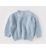 Factory Custom Winter 100% Cotton Chunky Warm Toddler Unisex Baby Crewneck Knit Baby Sweater