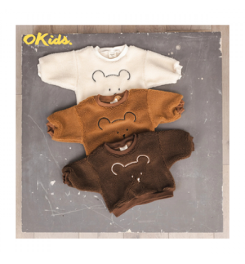 Lamb Fleece Cotton Baby Clothing Customized Baby Top Bear pattern Design Baby Sweater