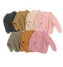 Autumn And Winter Cotton Pullover Boutique Plain Keep Warm Baby Girls Knitted Pullover Toddler Sweaters