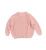 Autumn And Winter Cotton Pullover Boutique Plain Keep Warm Baby Girls Knitted Pullover Toddler Sweaters