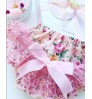Wholesale Baby Vintage Printed Bloomer Ruffle Lace Trims Flower Short Bloomers Baby Girls Underwear