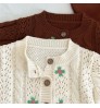 0-3Yrs Baby Hollow Sweater Knitted Cardigan Jacket Baby Sweater Coat Girls Cardigan Girls Autumn Winter Sweaters