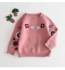 Hand-embroidered Hook Flower Knit Sweater Baby Girl Cute Sweater