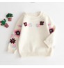 Hand-embroidered Hook Flower Knit Sweater Baby Girl Cute Sweater