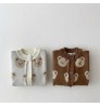 2022 New Baby Bear Cardigan Autumn Winter Baby Knit Clothes Cute Cartoon New Born Baby Sweaters