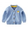 2021 Autumn New Embroidery Baby Cardigan Sweater Coats Soft Comfortable Baby Blue Knitted Sweater
