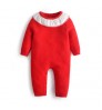 Baby Girl One Piece Sweaters Newborn Red Knitted Rompers with Hats Blanket Infant Knitwear Cotton Knit Jumpsuit In stock