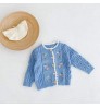 Children Baby Sweater collar Knitted Cardigan Jacket Baby Sweater Coat Girls Cardigan Autumn Winter Sweaters