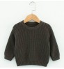 2022Hot Sale 100% Cotton Custom Chunky Knit Oversized Brown Knitted Newborn Baby Jumper Sweater Kids Pullover Baby Sweaters