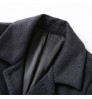 Men's Coat High Quality Men's Casual Trench Solid Color Casual Wool Coat Single-breasted Blend Jacket