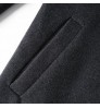 Men's Coat High Quality Men's Casual Trench Solid Color Casual Wool Coat Single-breasted Blend Jacket
