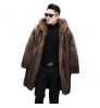 Men l mink fur coat autumn spring winter casual fur clothes overcoat