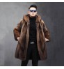 Men l mink fur coat autumn spring winter casual fur clothes overcoat