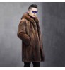 Men l mink fur coat autumn spring winter casual fur clothes overcoat